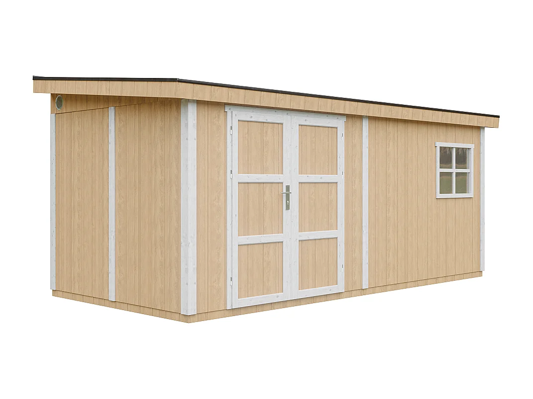 Casetta da giardino di qualità premium - 11.47 m² / H231x248x530 cm - M940-HARVEST HONEY