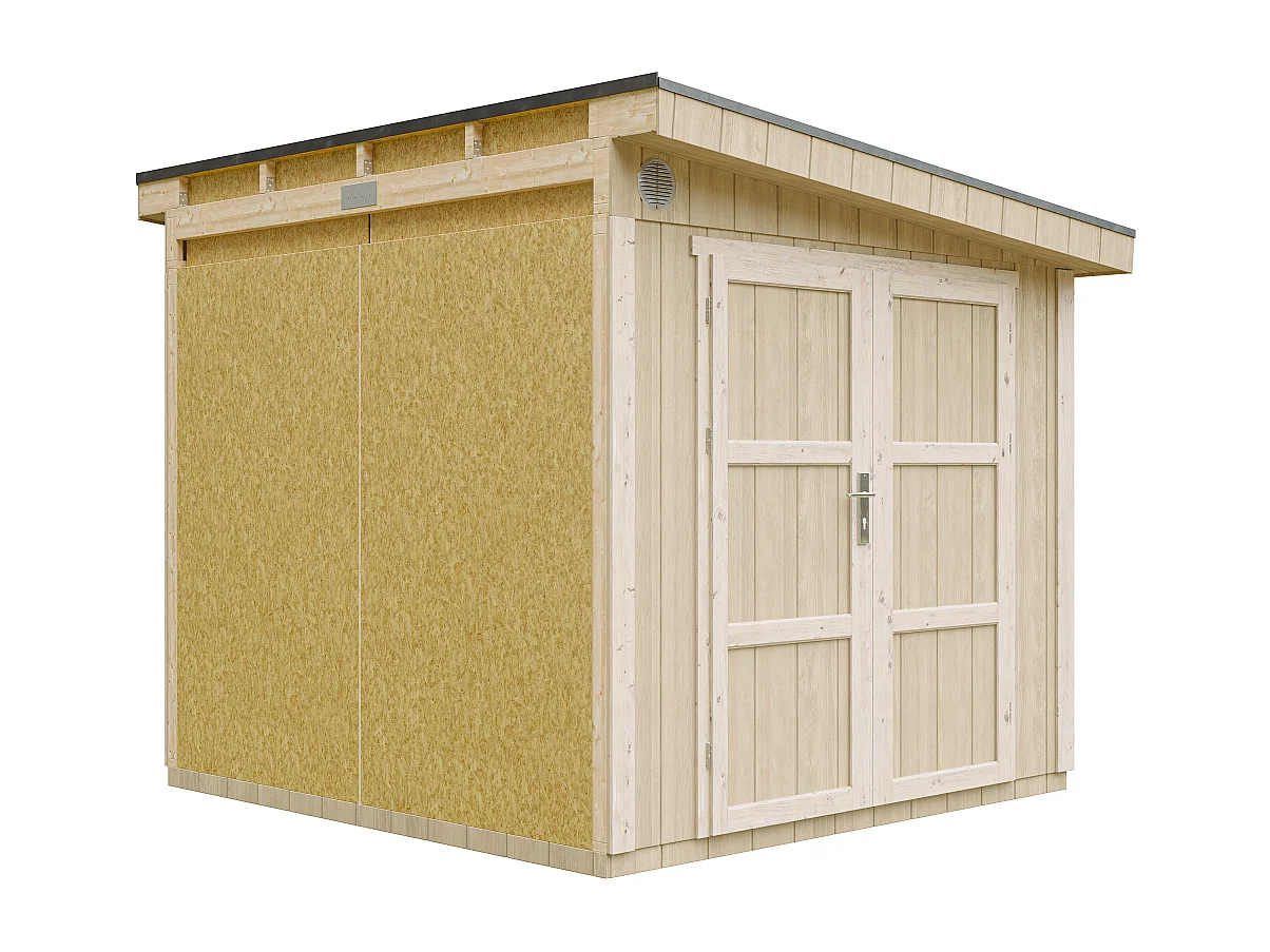 Gartenhaus premium qualität mit boden und seitenwand - 5.9 m² / H231x248x294 cm - M938