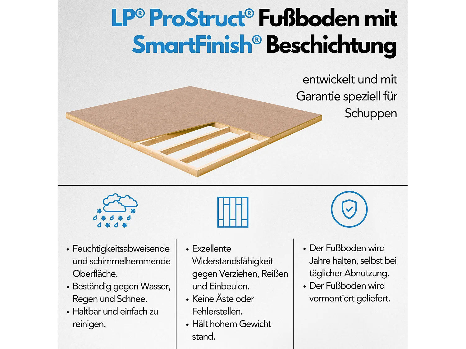 Gartenhaus premium qualität mit boden und seitenwand - 5.9 m² / H231x248x294 cm - M938