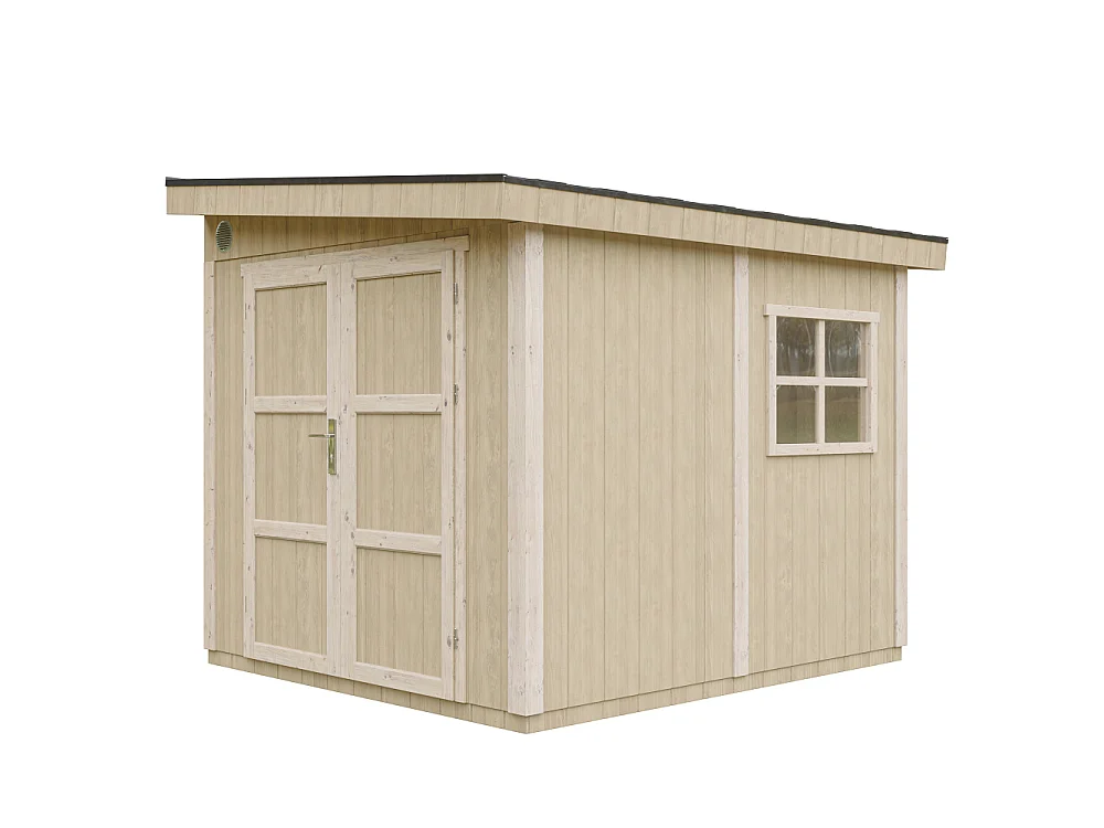 Abri de jardin qualité premium - 5,9 m² - H231x248x294 cm - avec plancher e paroi latérale - M938
