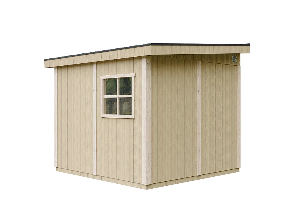 Abri de jardin qualité premium - 5,9 m² - H231x248x294 cm - avec plancher e paroi latérale - M938