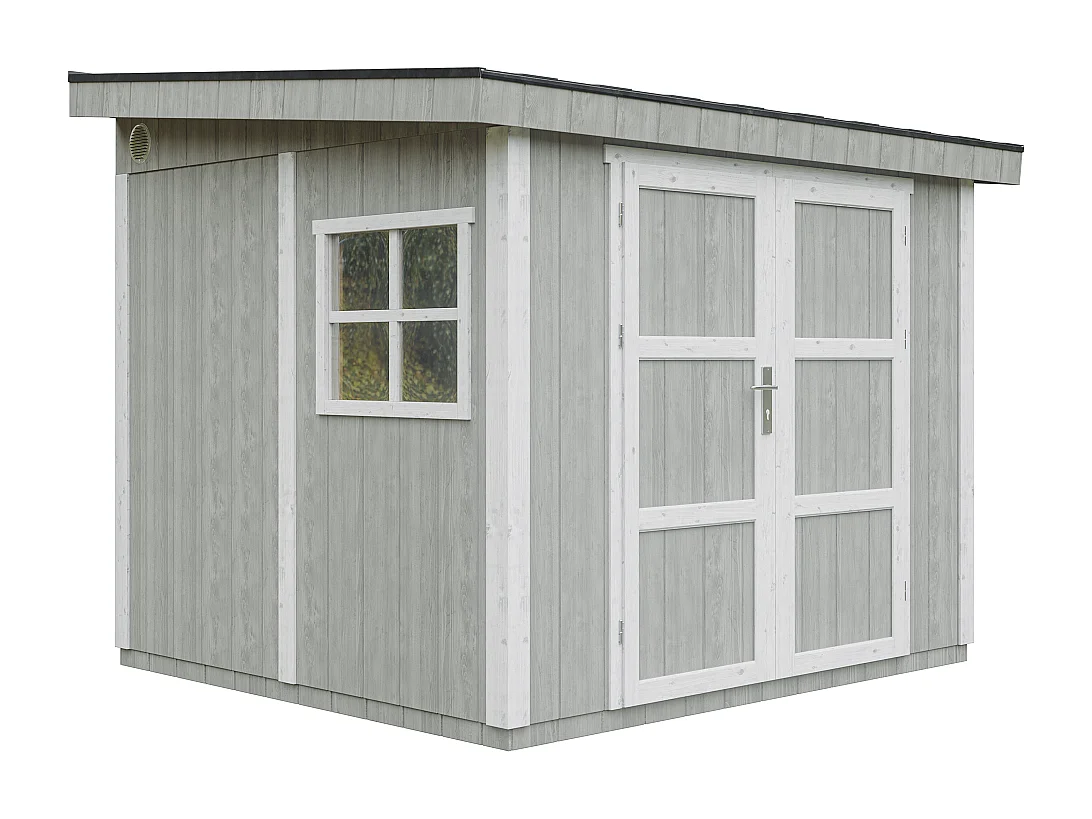 Gartenhaus premium qualität mit boden und seitenwand - 5.9 m² / H231x248x294 cm - M938-TUNDRA GREY