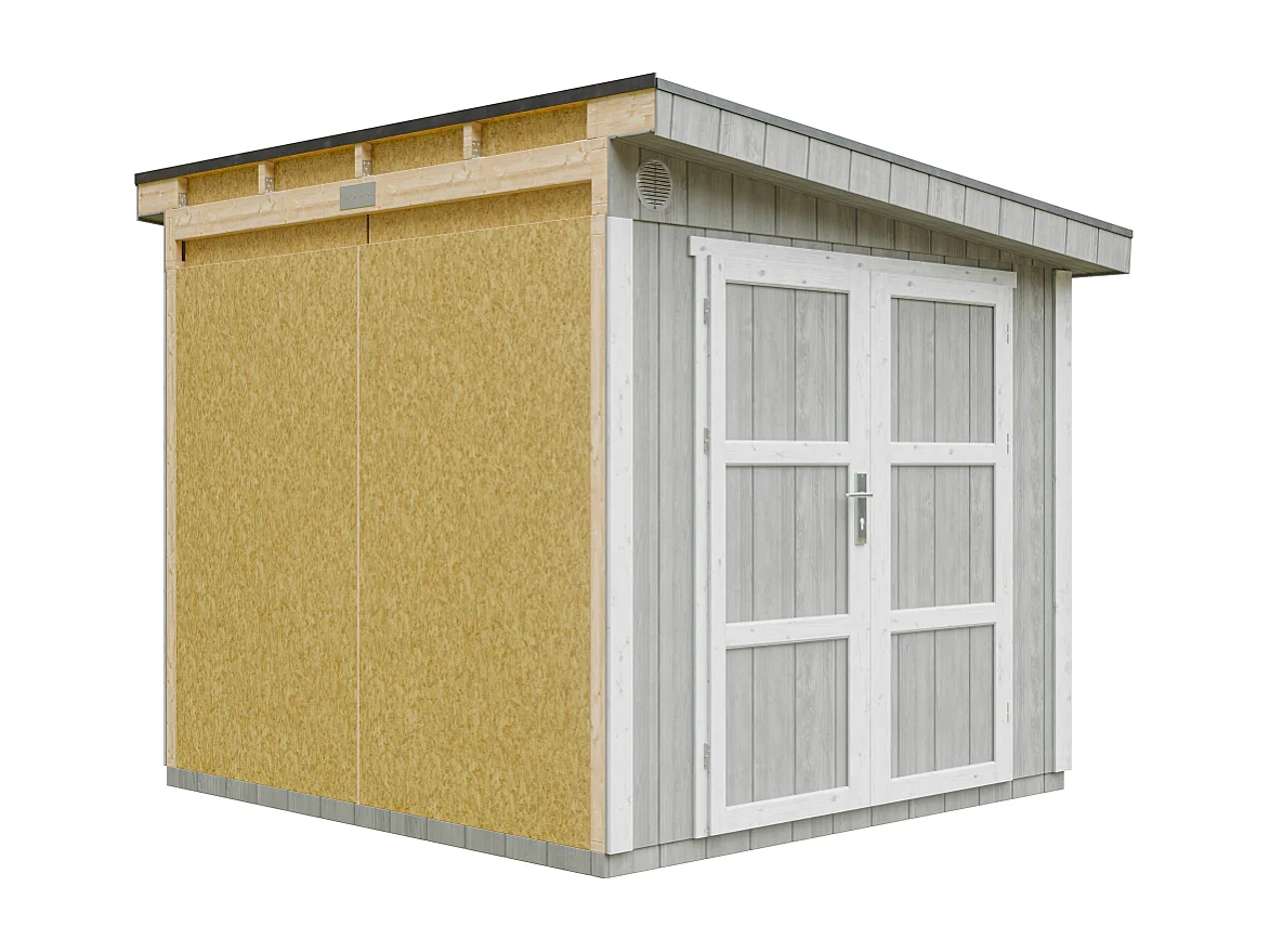 Gartenhaus premium qualität mit boden und seitenwand - 5.9 m² / H231x248x294 cm - M938-TUNDRA GREY