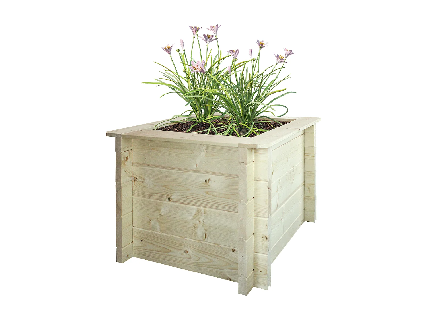 Houten buitenmoestuin - 58x58xH46 cm - M617-1