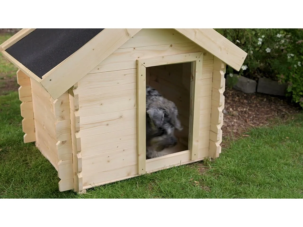 Niche pour chien exterieur en bois - 76 x 99 x H80 cm - M401-1