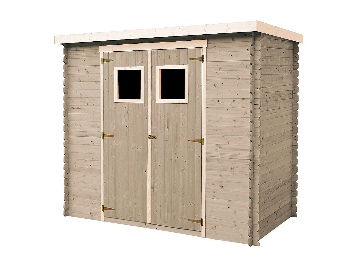 Imprägniermittel-Set für den Anstrich von Holzhäusern - 10 Liter Weiß + 10 Liter Grau