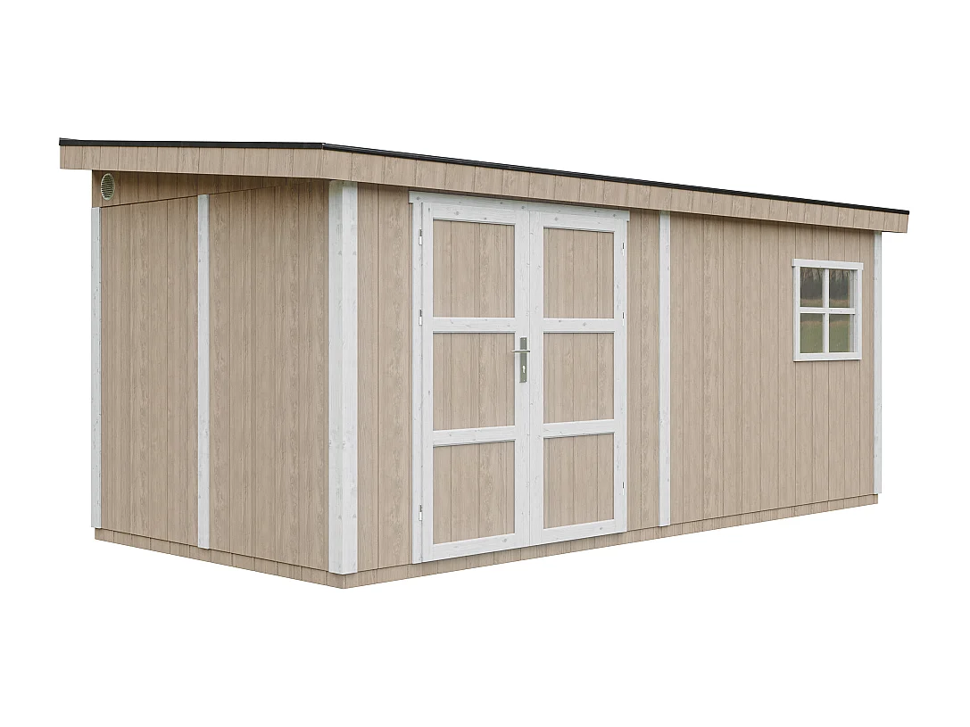 Casetta da giardino di qualità premium - 11.47 m² / H231x248x530 cm - M940-TERRA BROWN