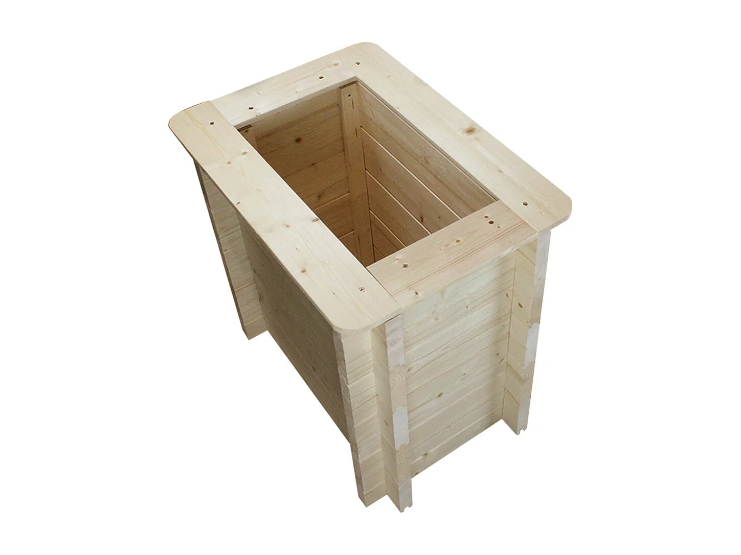 Drewniana doniczka na kwiaty - S57 x 38 x 58 cm - M611-1