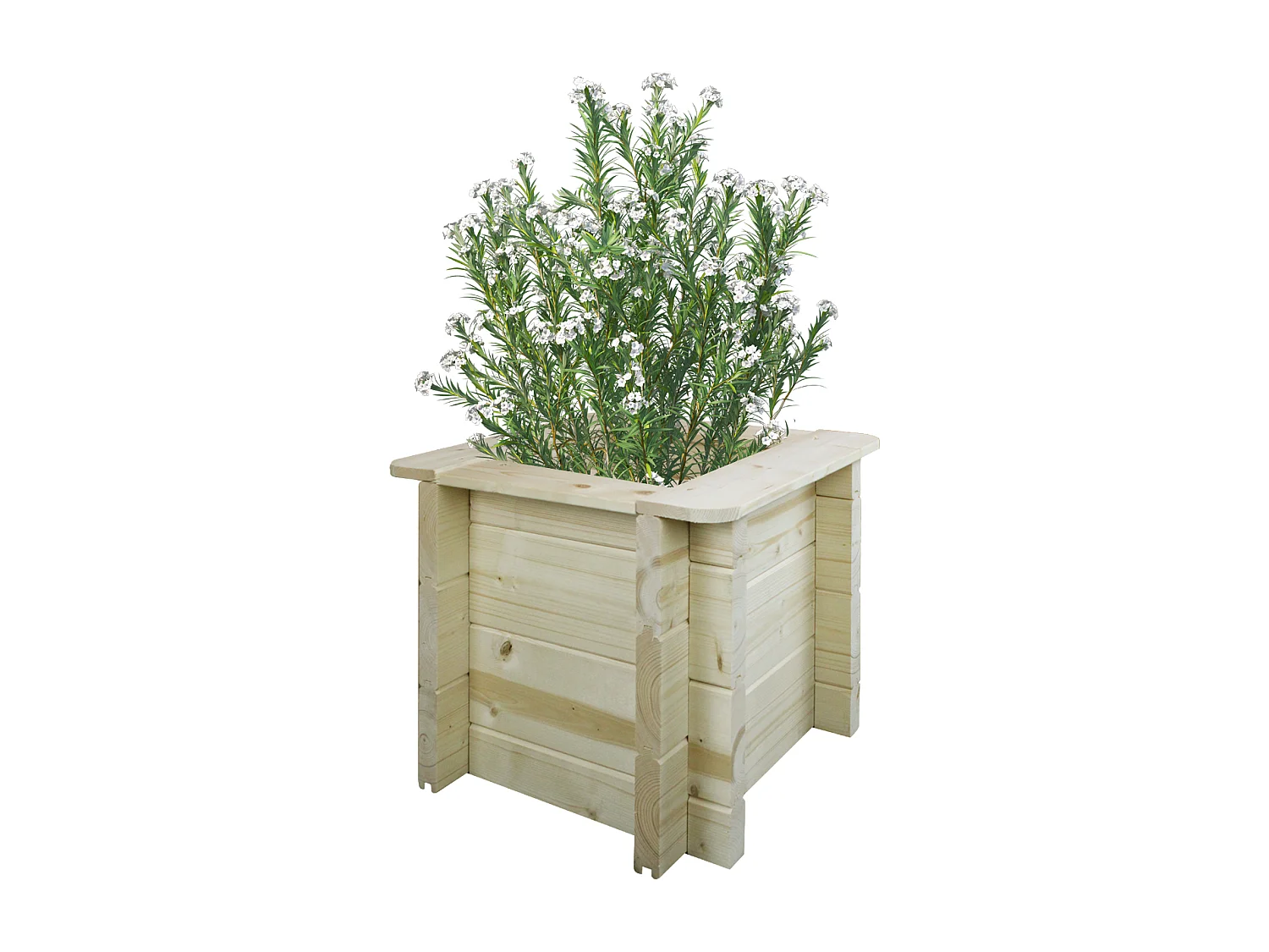 Houten buitenmoestuin - 38x38xH35 cm - M610-1