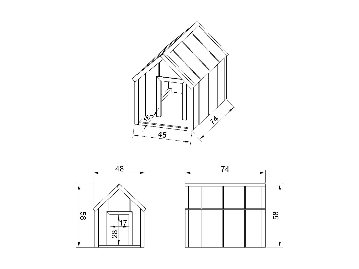 LP SmartSide niche pour chien - 48 x 74 x H58 cm, taille S - M970-1