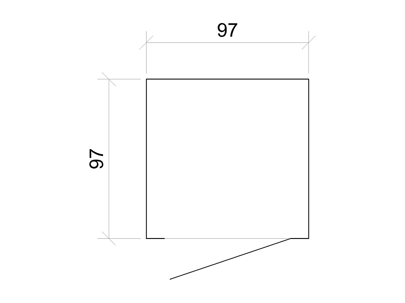Mülltonnenbox aus holz für 1 behälter, massivholz - M606-1