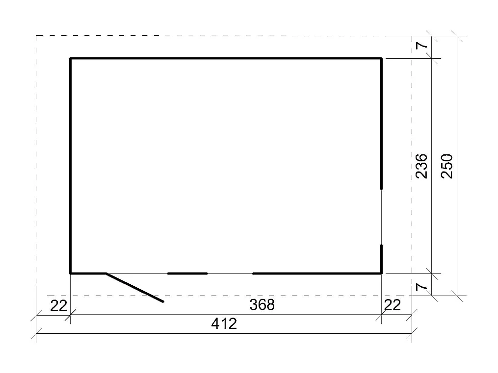 Casetta da giardino di qualità premium con pavimento e tegole bituminose - 8.68 m² / H252x250x412 cm - M914