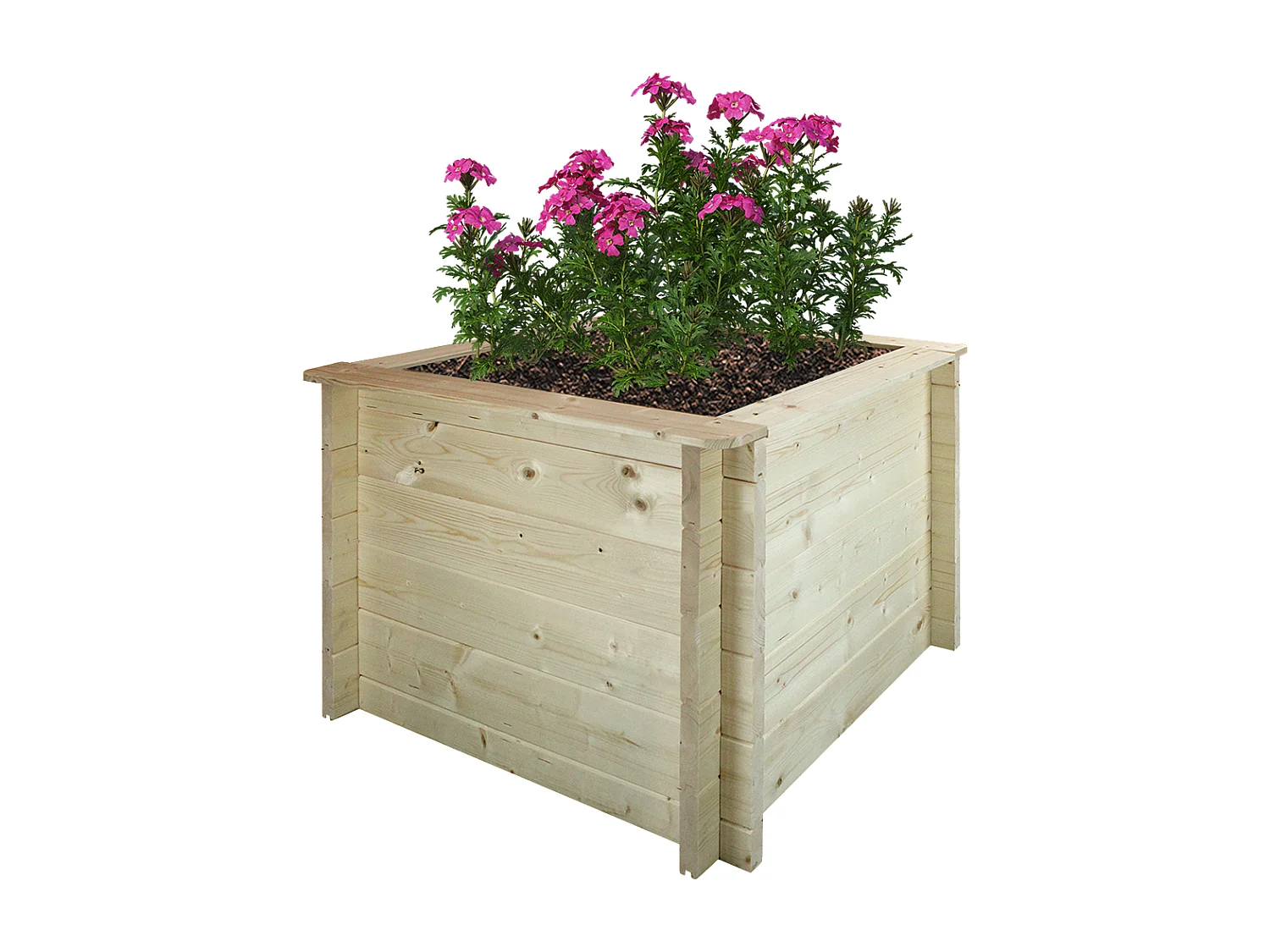 Houten buitenmoestuin - 78x78xH57 cm - M621-1