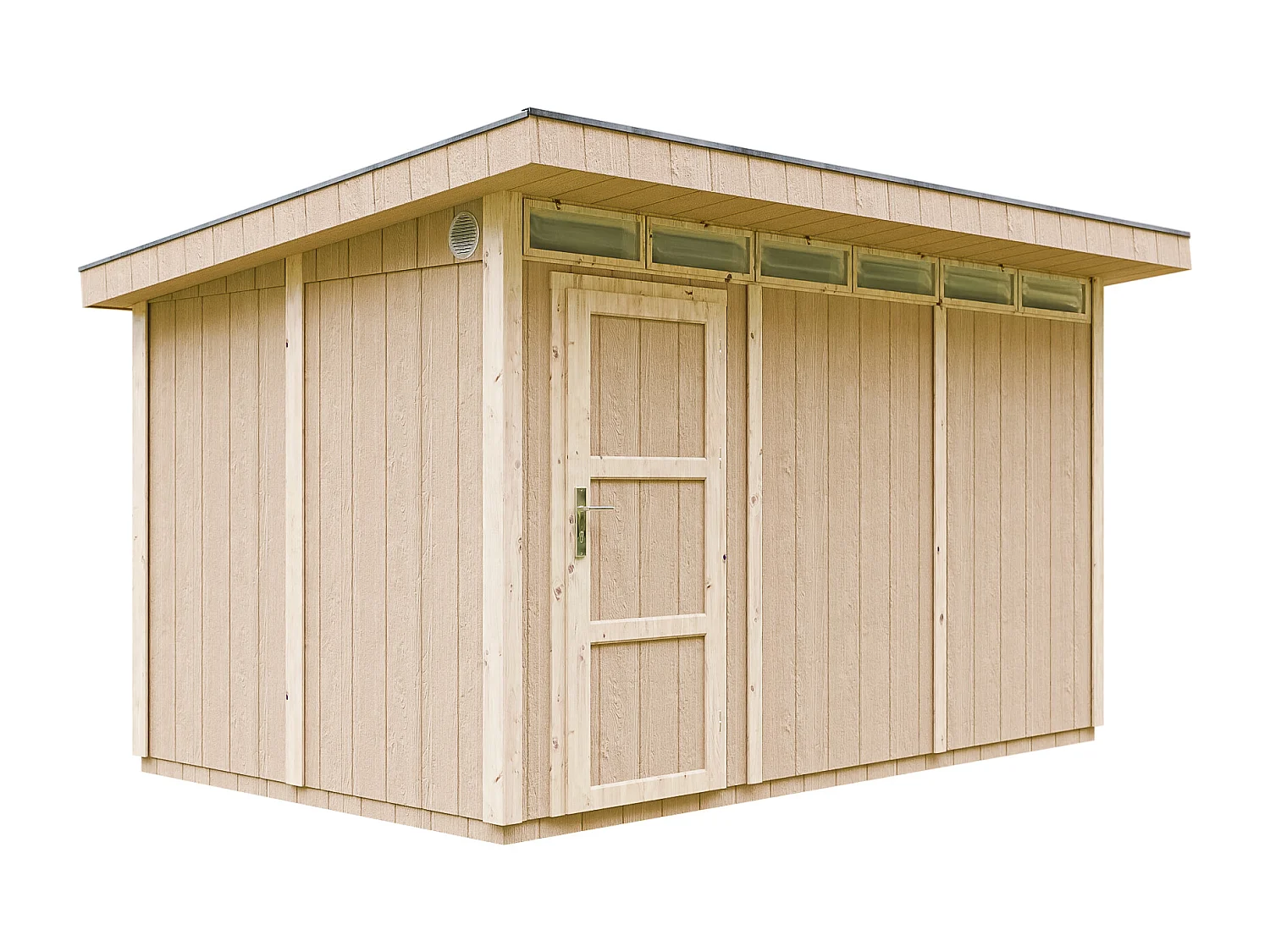 Gartenhaus premium qualität mit boden und bitumenfliesen - 8.7m² / B412xL279xH239 cm - M904