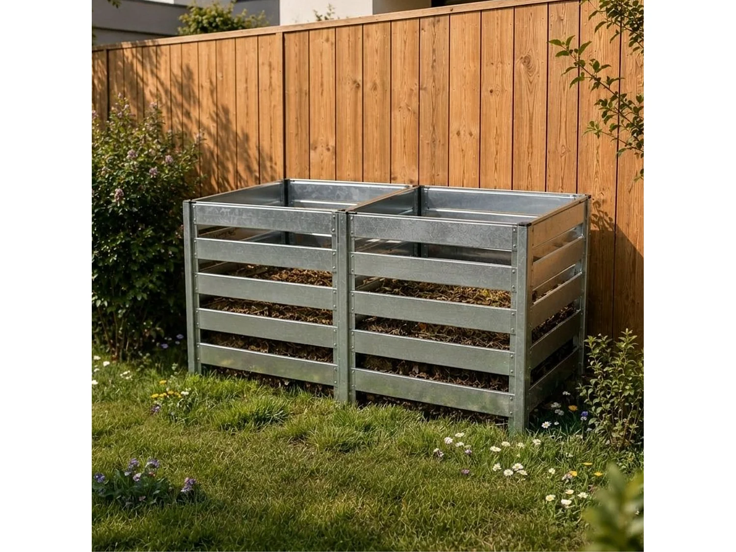 Composteur de jardin - 91 x 91 x H85 cm / 704L - M800