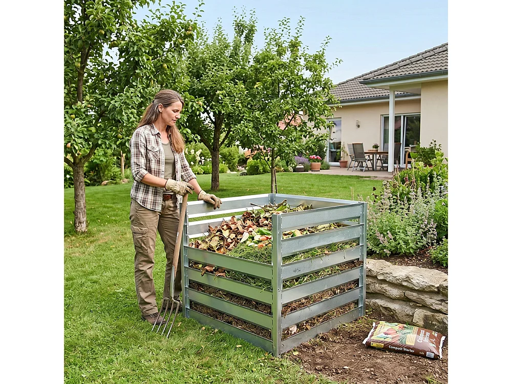 Composteur de jardin - 91 x 91 x H85 cm / 704L - M800