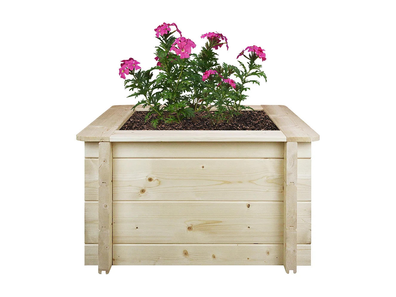 Drewniana doniczka na kwiaty - S35 x 58 x 58 cm - M616-1