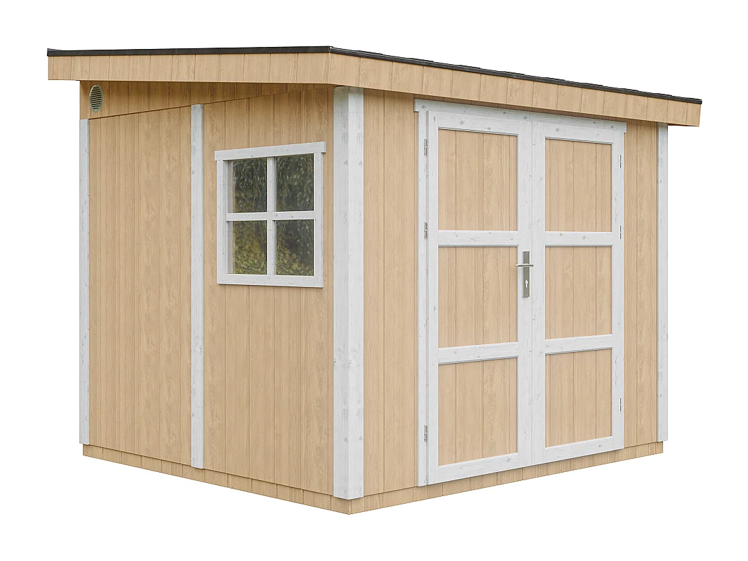 Gartenhaus premium qualität mit boden und seitenwand - 5.9 m² / H231x248x294 cm - M938-HARVEST HONEY