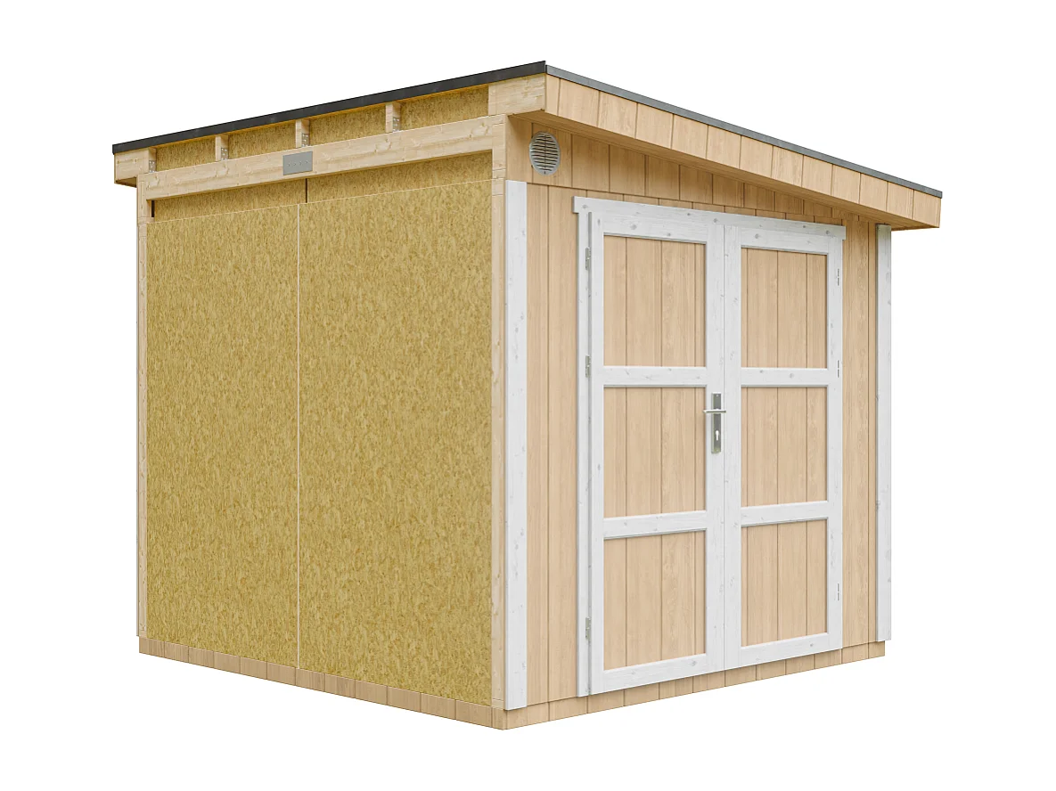 Gartenhaus premium qualität mit boden und seitenwand - 5.9 m² / H231x248x294 cm - M938-HARVEST HONEY