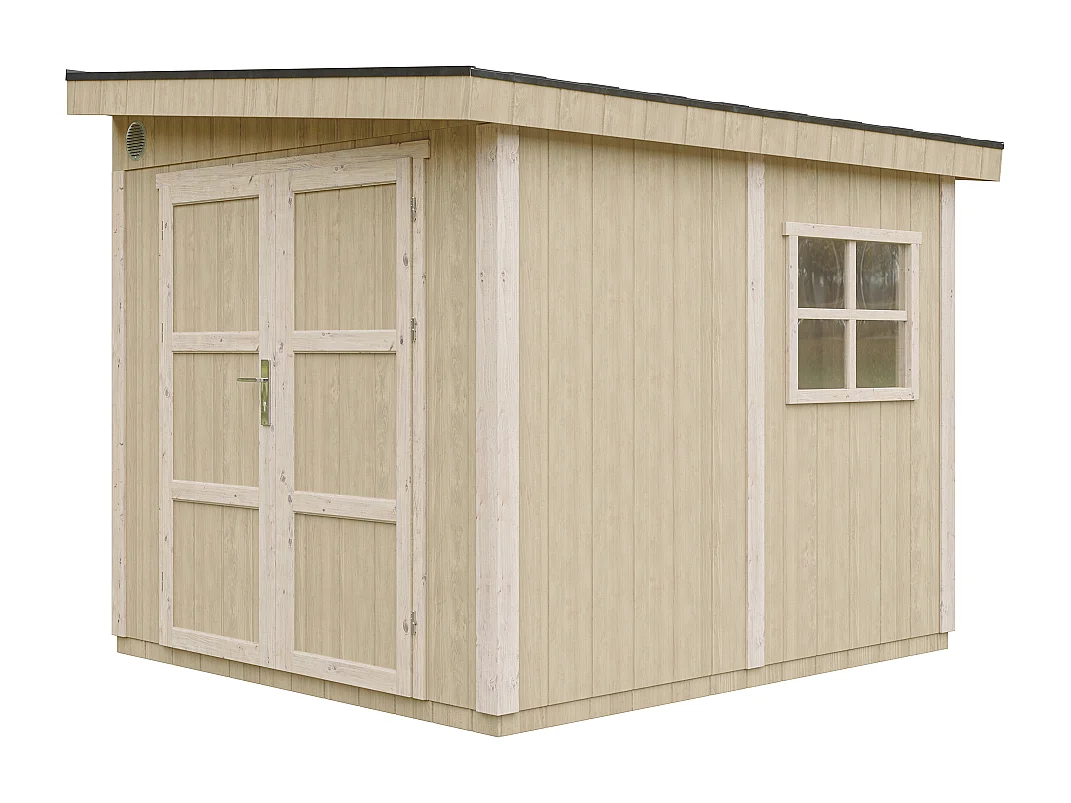 Gartenhaus premium qualität mit boden und seitenwand - 5.9 m² / H231x248x294 cm - M938-HARVEST HONEY