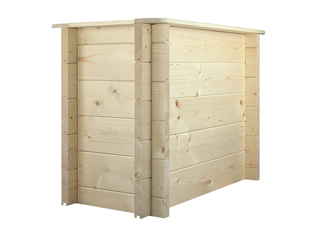 Drewniana doniczka na kwiaty - S57 x 38 x 78 cm - M612-1