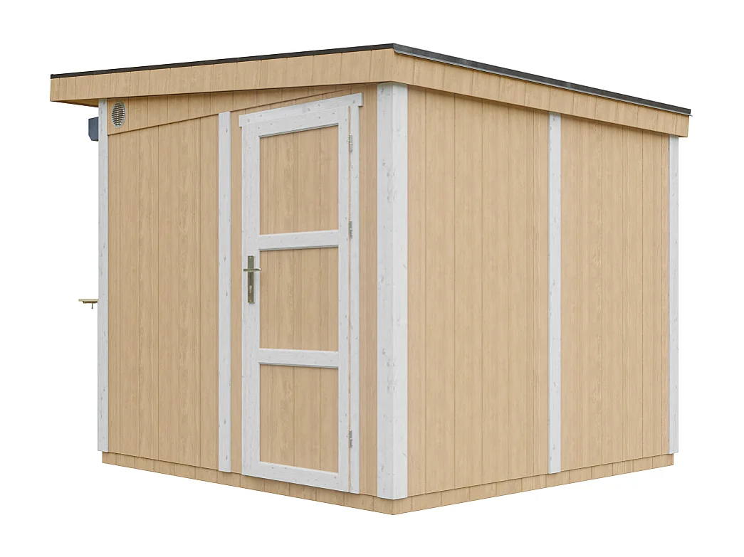 Grand stand marché avec comptoir - 5,9 m2 H240x248x305 cm - construction de panneaux LP Smartside - M950-HARVEST HONEY