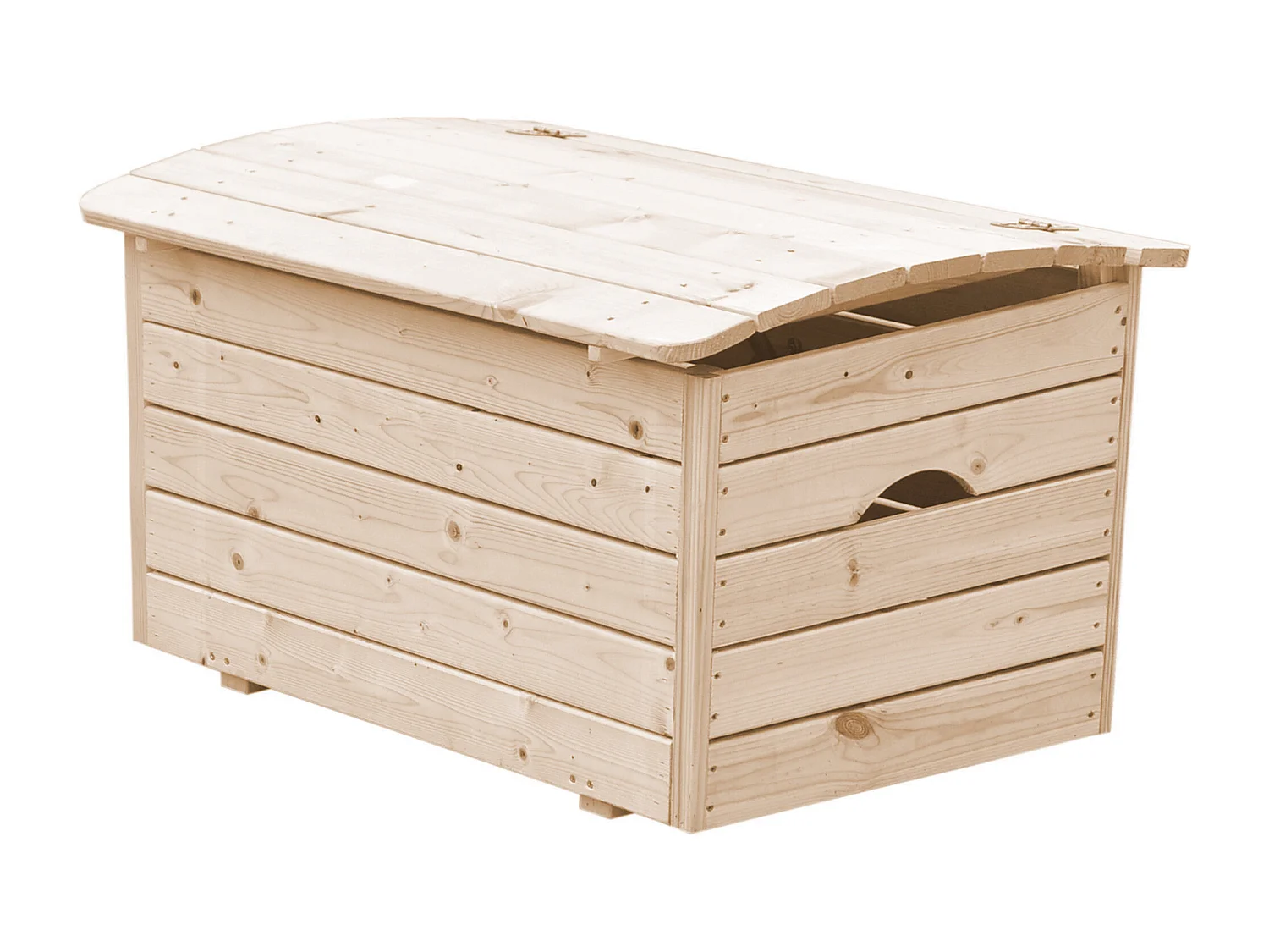 Holzkiste mit deckel - aufbewahrungsbox garten 80x50xH47 cm - M034-1