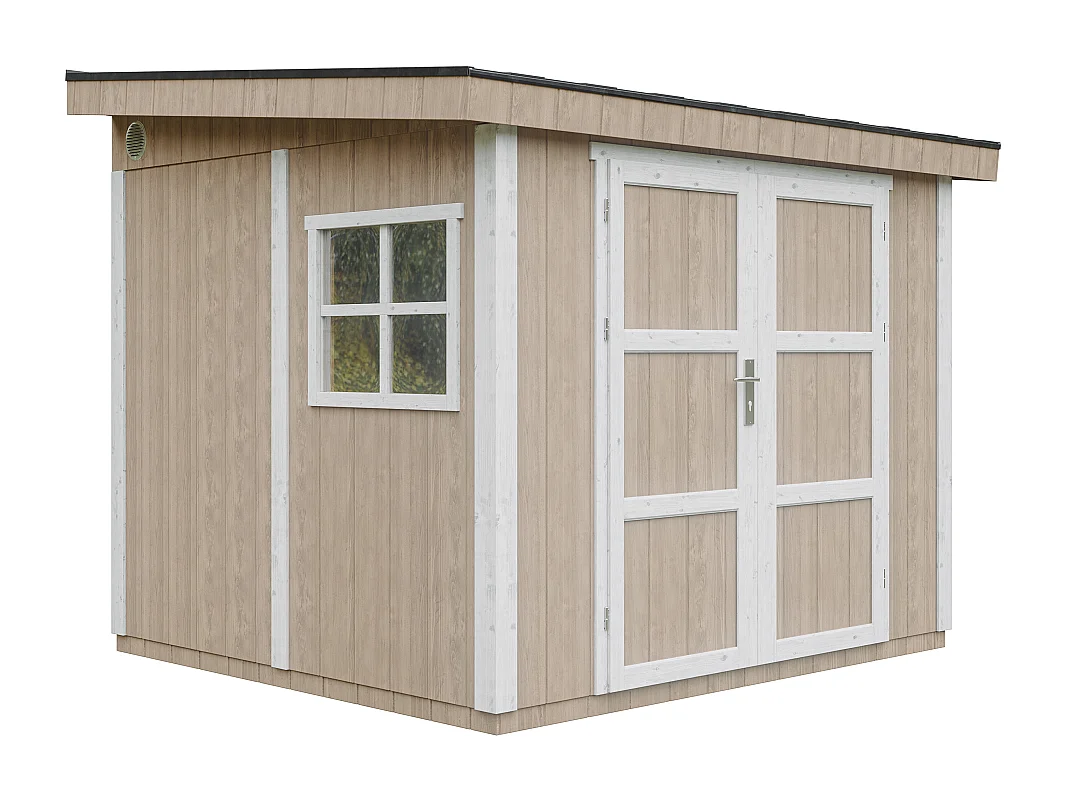 Gartenhaus premium qualität mit boden und seitenwand - 5.9 m² / H231x248x294 cm - M938-TERRA BROWN