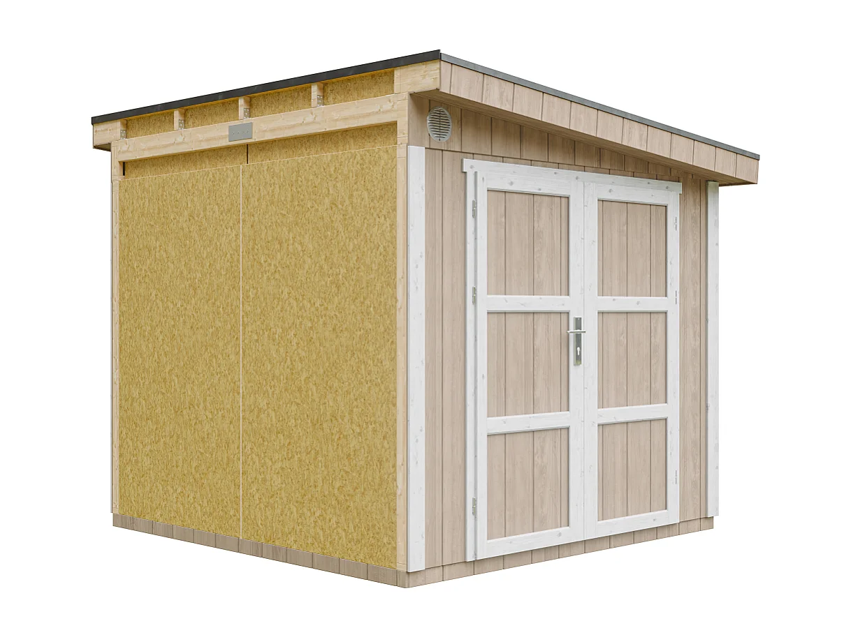 Gartenhaus premium qualität mit boden und seitenwand - 5.9 m² / H231x248x294 cm - M938-TERRA BROWN