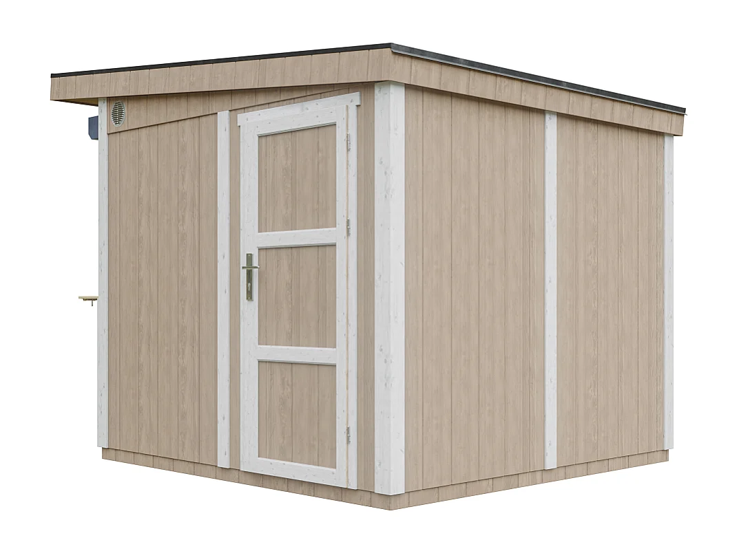 Grand stand marché avec comptoir - 5,9 m2 H240x248x305 cm - construction de panneaux LP Smartside - M950-TERRA BROWN