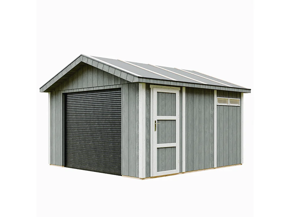 Premium kwaliteit garage - 13 m² / L378xl412 cm - M990B-CAVERN STEEL