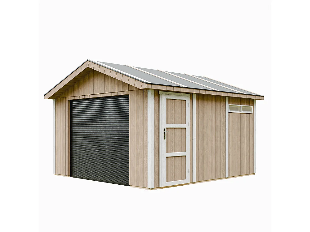 Premium kwaliteit garage - 13 m² / L378xl412 cm - M990B-TERRA BROWN