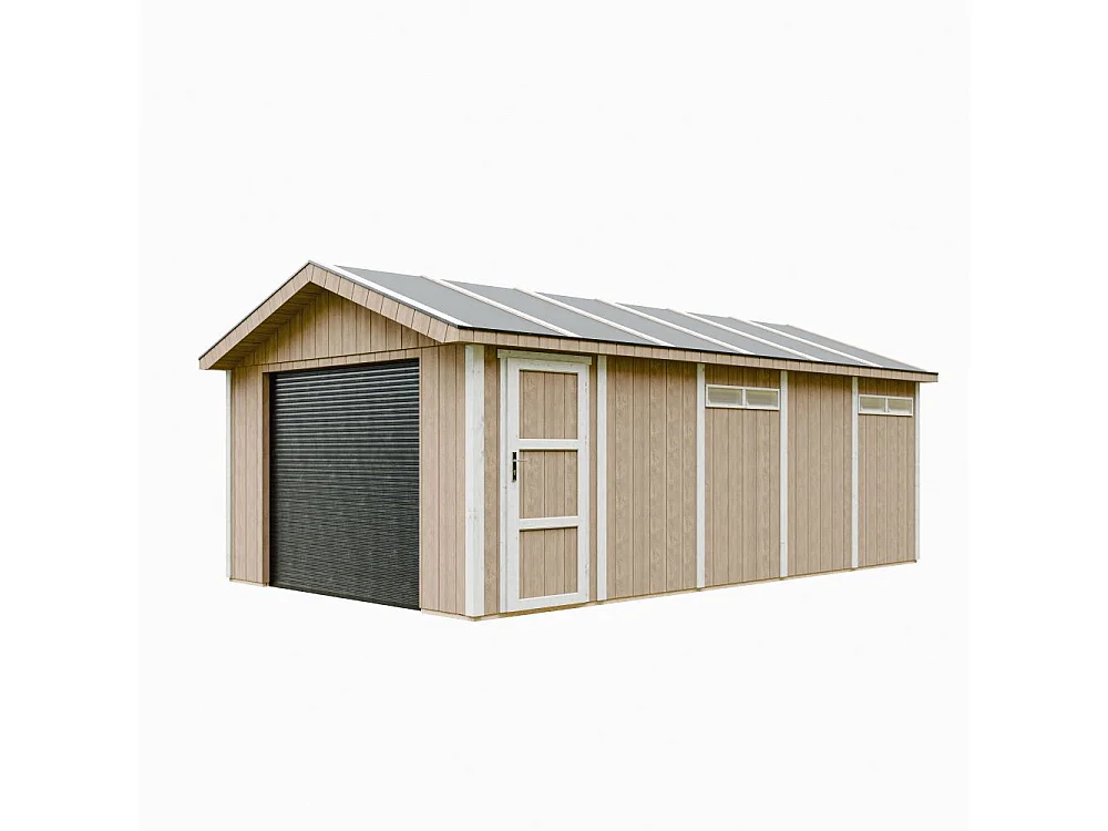 Premium kwaliteit garage - 21 m² / L378xB648 cm - M992B-TERRA BROWN