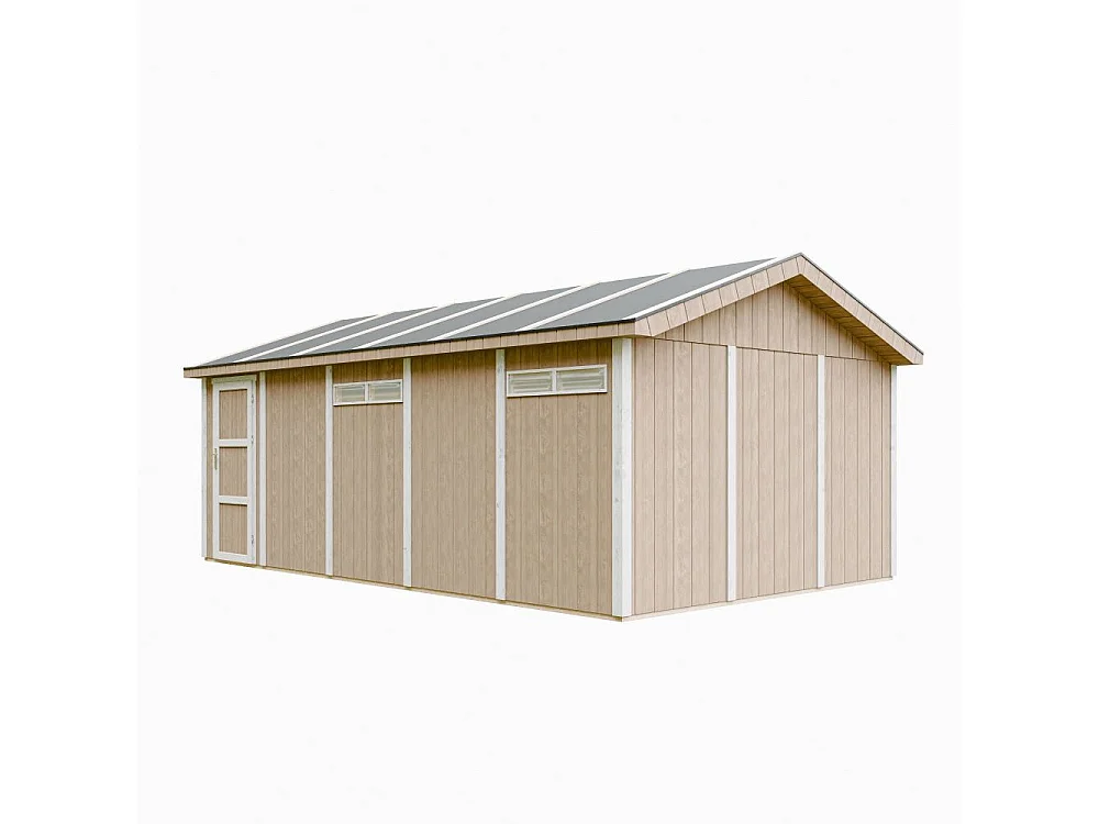 Premium kwaliteit garage - 21 m² / L378xB648 cm - M992B-TERRA BROWN