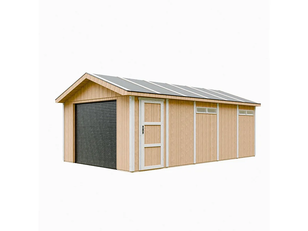 Premium kwaliteit garage - 21 m² / L378xB648 cm - M992B-HARVEST HONEY