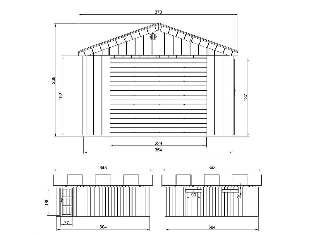 Premium kwaliteit garage - 21 m² / L378xB648 cm - M992B-HARVEST HONEY