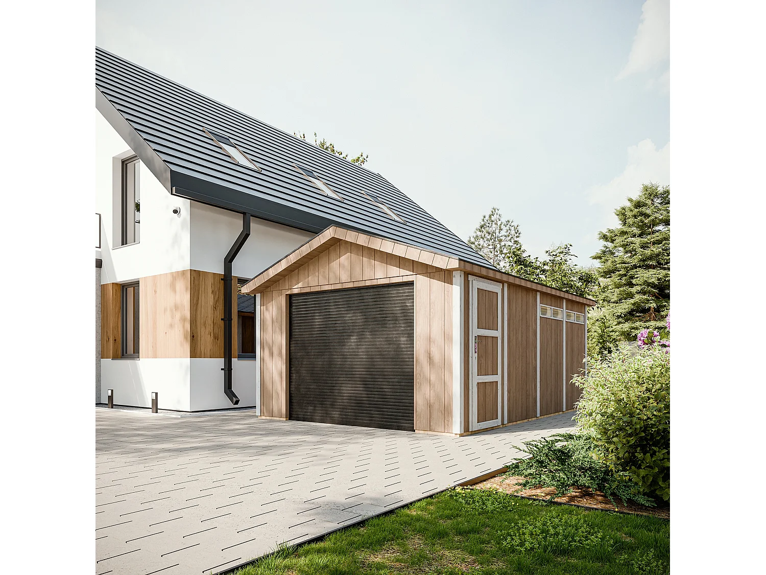 Premium kwaliteit garage - 17 m² / L378xB530 cm - M991B-HARVEST HONEY