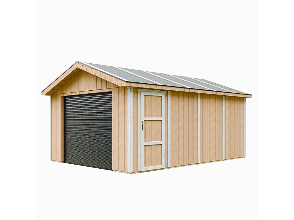 Premium kwaliteit garage - 17 m² / L378xB530 cm - M991B-HARVEST HONEY
