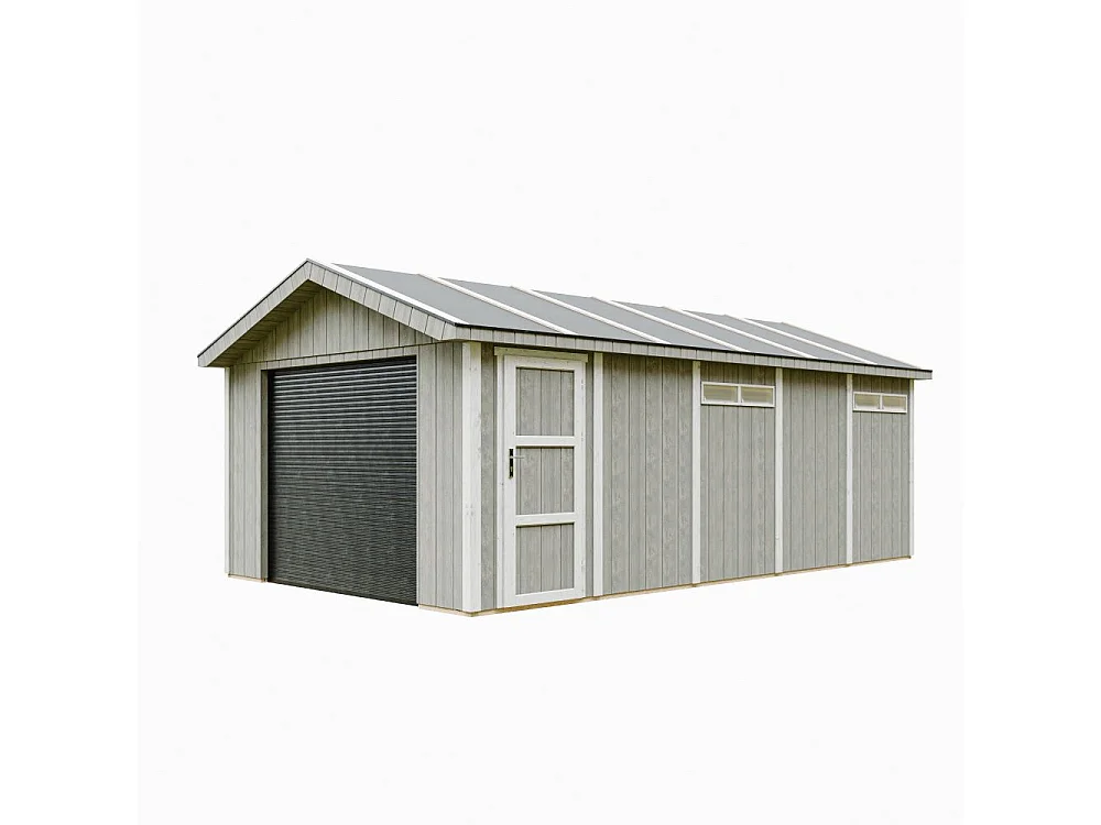 Premium kwaliteit garage - 21 m² / L378xB648 cm - M992B-TUNDRA GREY