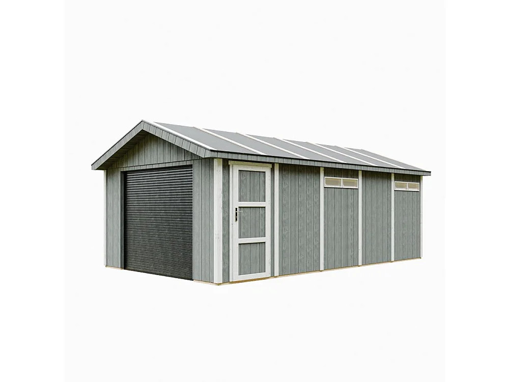 Premium kwaliteit garage - 21 m² / L378xB648 cm - M992B-CAVERN STEEL