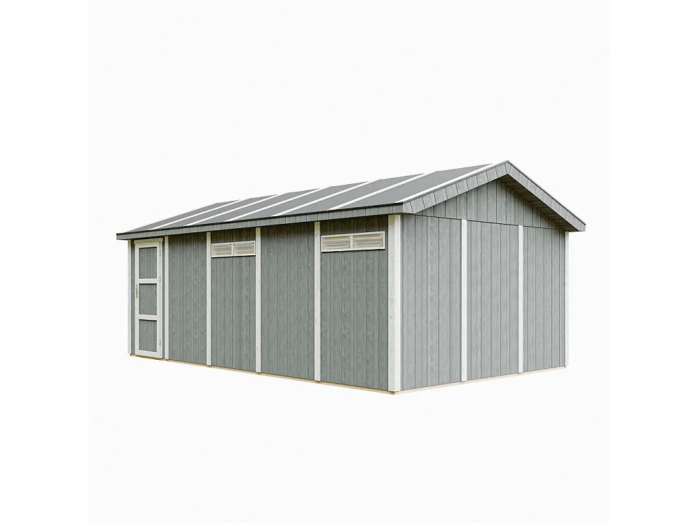 Premium kwaliteit garage - 21 m² / L378xB648 cm - M992B-CAVERN STEEL