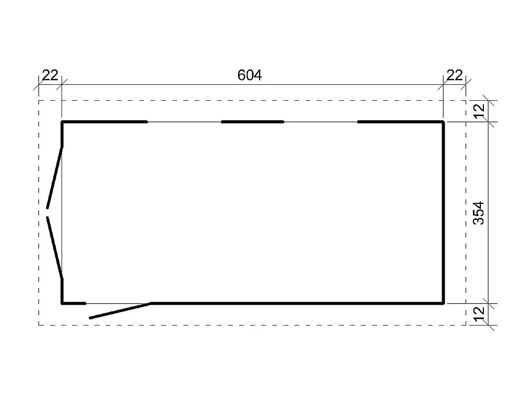 Premium kwaliteit garage - 21 m² / L378xB648 cm - M992B-CAVERN STEEL