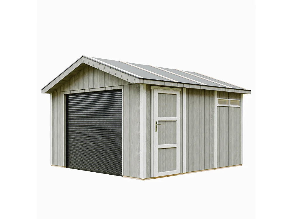 Premium kwaliteit garage - 13 m² / L378xl412 cm - M990B-TUNDRA GREY