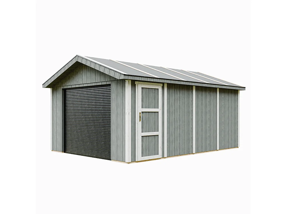 Premium kwaliteit garage - 17 m² / L378xB530 cm - M991B-CAVERN STEEL