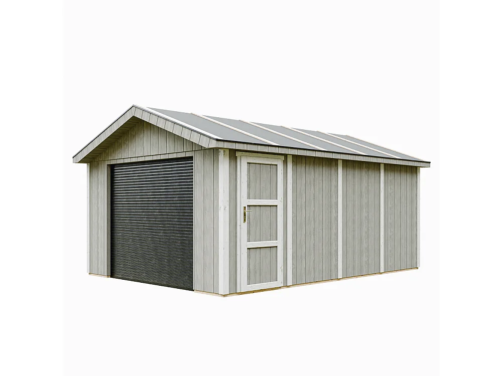 Premium kwaliteit garage - 17 m² / L378xB530 cm - M991B-TUNDRA GREY