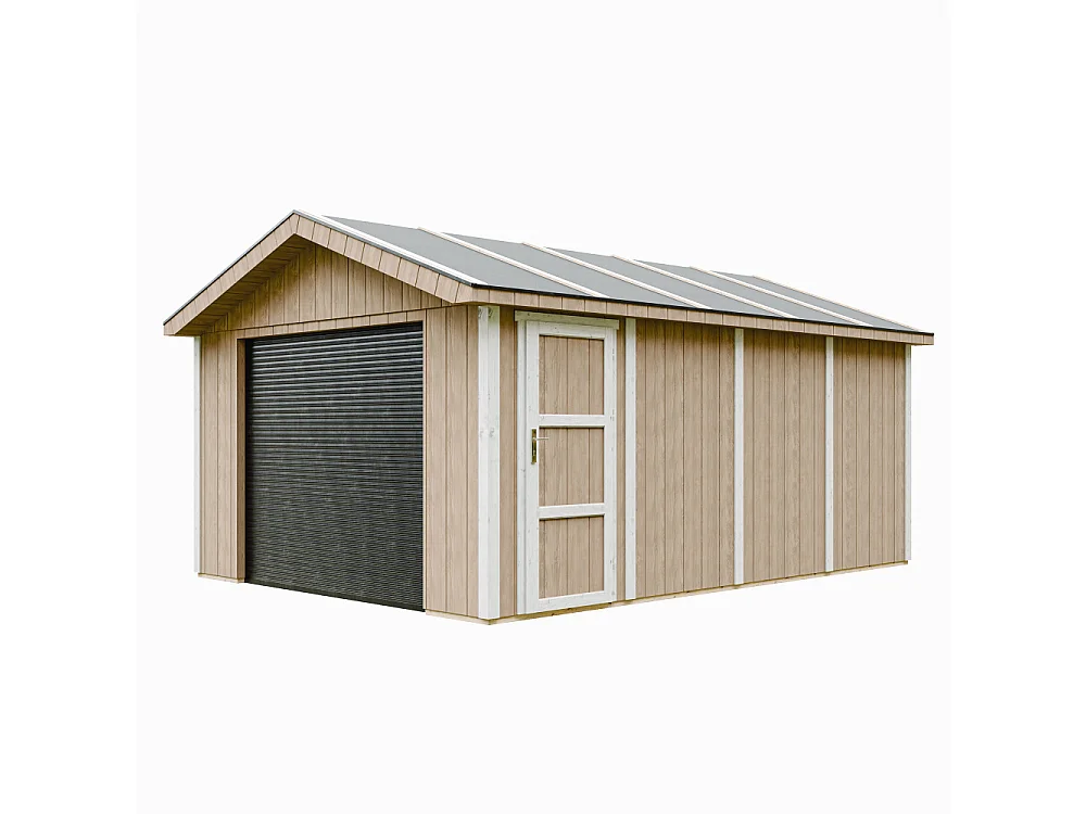 Premium kwaliteit garage - 17 m² / L378xB530 cm - M991B-TERRA BROWN