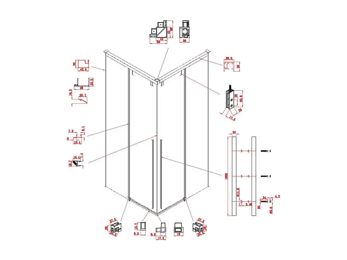 Box Doccia Soft-Close H200 Doppia Scorrevole 8mm Trasparente Anticalcare - 99.5x119.5
