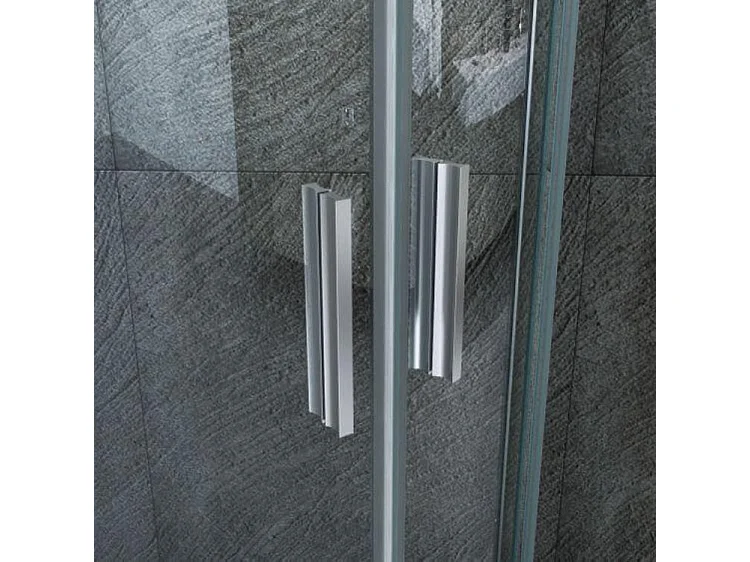 Box Doccia Semicircolare Trasparente 6mm Doppia Scorrevole H190cm - 90x90 raggio 55cm