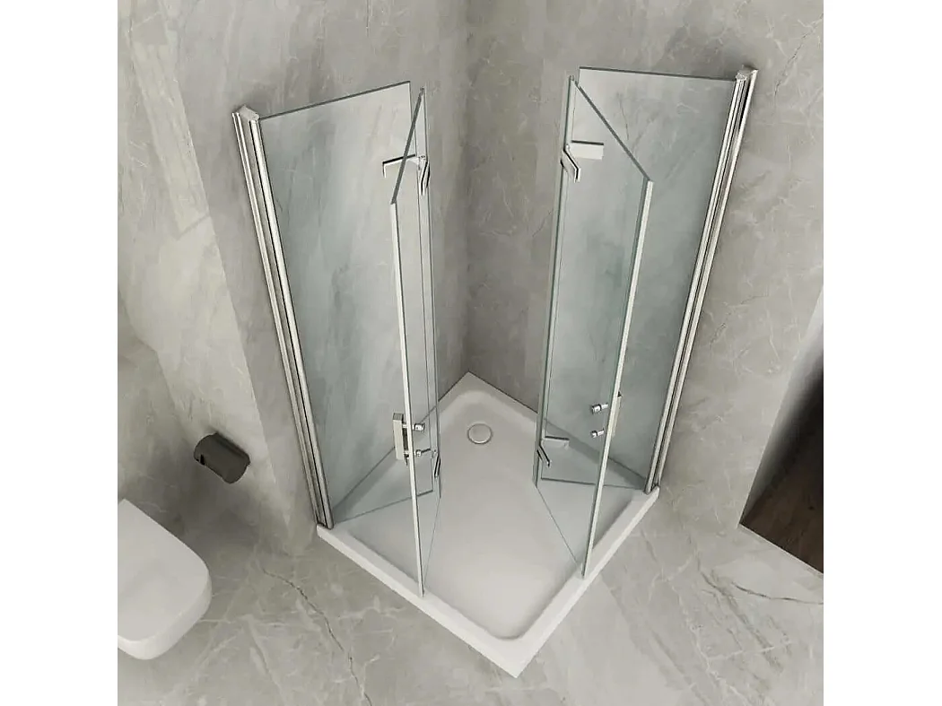 Box Doccia 8mm Due Lati Ad Anta A Libro Apertura Totale - Cancer - 70x100