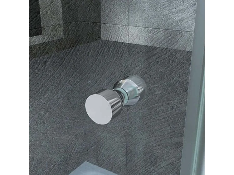 Box Doccia 8mm H195 Lato Fisso Più Anta a Libro Apertura Totale - Cancer - 100x80 - Ingresso lato corto